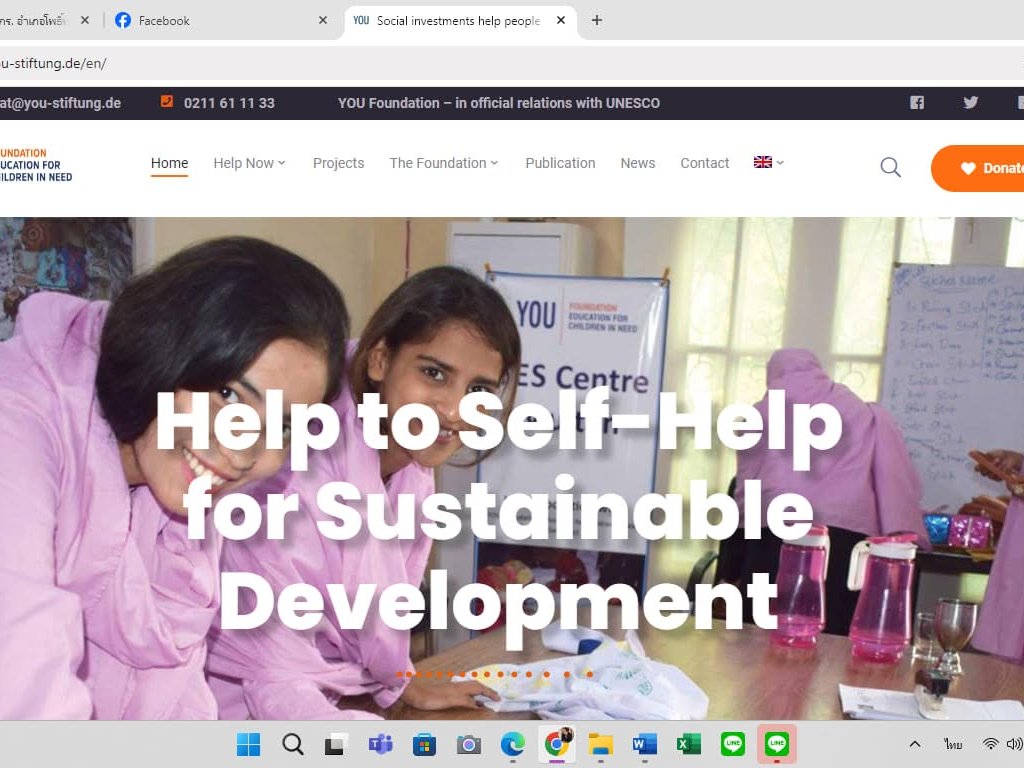 ประสานงานและร่วมดำเนินโครงการพัฒนาการศึกษาภายใต้ความร่วมมือกับ UNESCO และ YOU Foundation